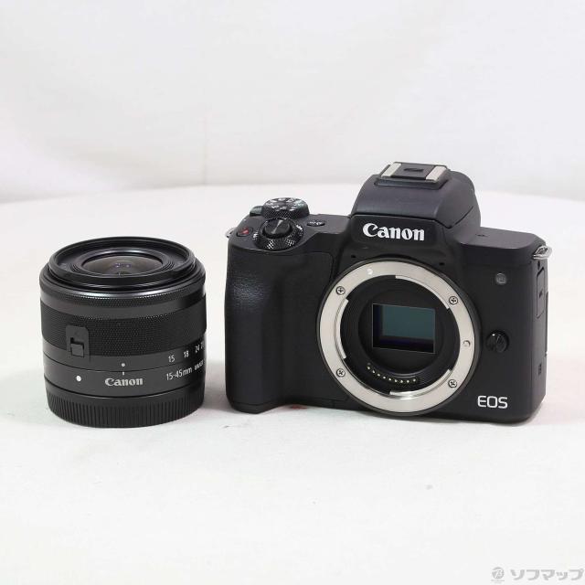 中古)Canon EOS Kiss M EF-M15-45 IS STM レンズキット ブラック