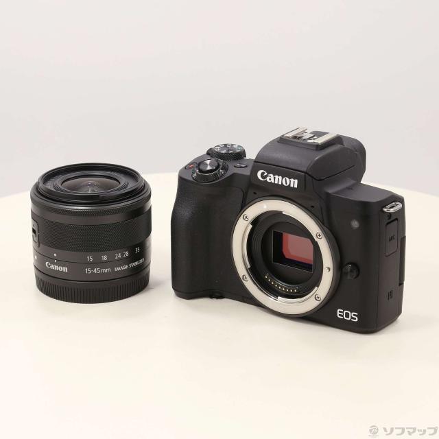 中古)Canon EOS Kiss M EF-M15-45 IS STM レンズキット ブラック