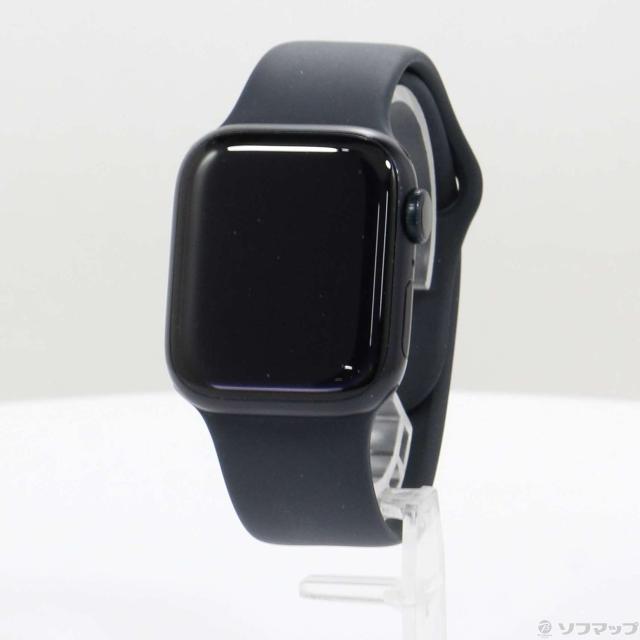 (中古)Apple Apple Watch Series 8 GPS 41mm ミッドナイトアルミニウムケース ミッドナイトスポーツバンド(262-ud)