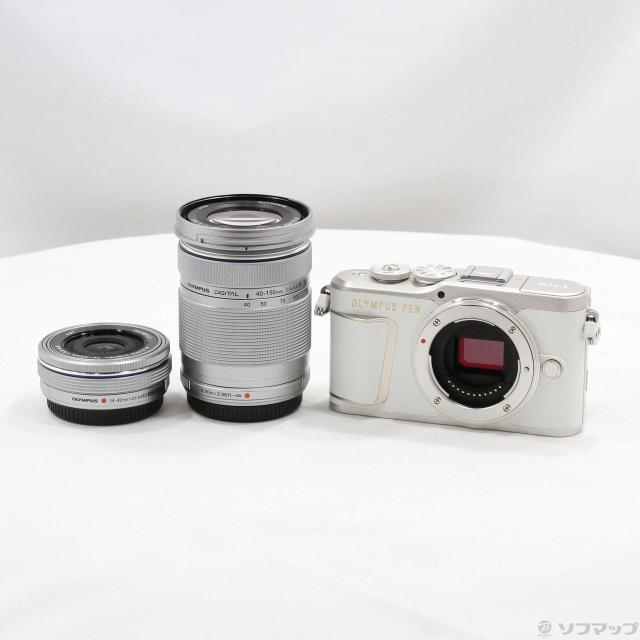 中古)OLYMPUS PEN E-PL10 EZ ダブルズームキット ホワイト(258-ud)