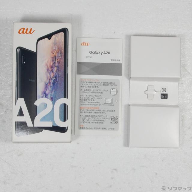 Galaxy A20 au 32GB SCV46 ホワイト 中古GALAXY A20 32GB ホワイト SCV46 auロック解除SIMフリー