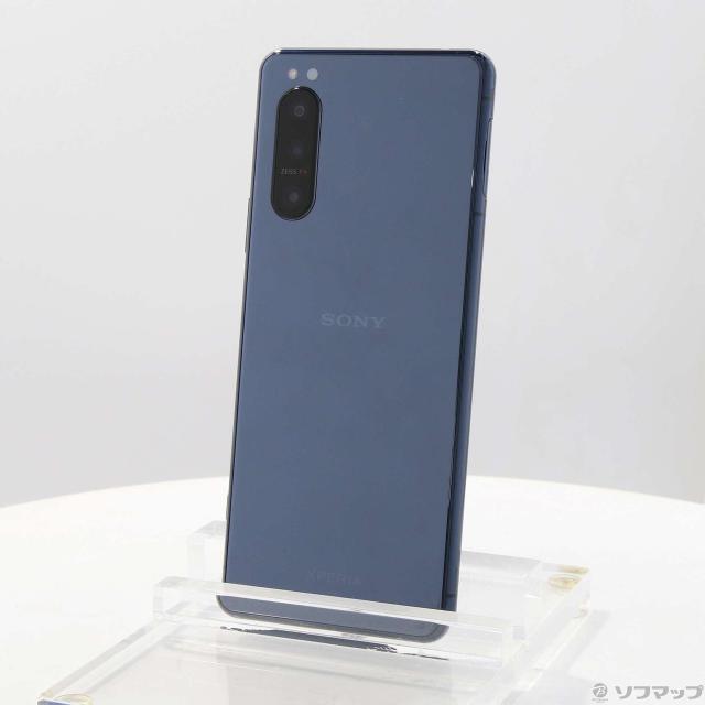 (中古)SONY Xperia 5 II 128GB ブルー SOG02 auロック解除SIMフリー(348-ud)