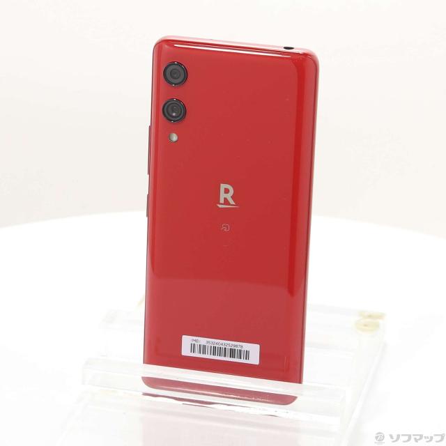 中古)楽天モバイル Rakuten Hand 64GB クリムゾンレッド P710