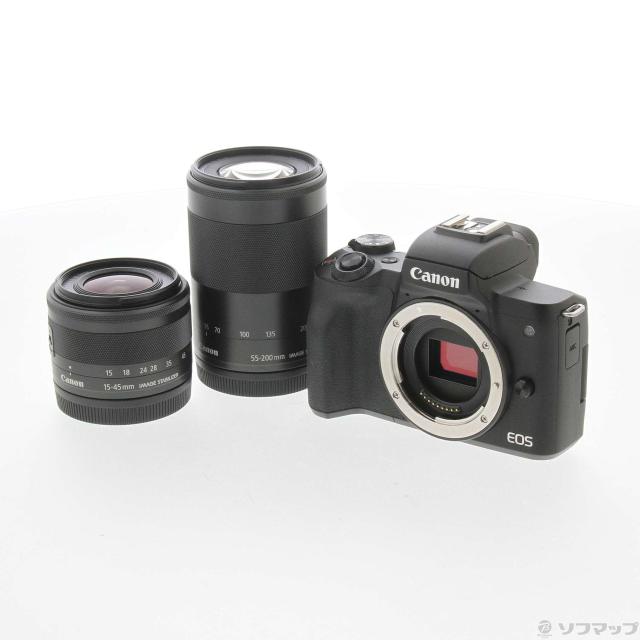 中古)Canon EOS Kiss M2 ダブルズームキット ブラック(348-ud)