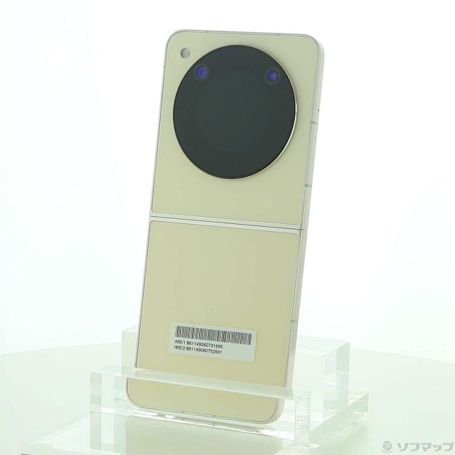 (中古)ZTE Libero Flip 128GB ゴールド A304ZT Y!mobile SIMフリー(349-ud)