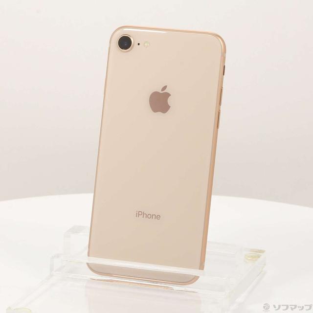 (中古)Apple iPhone8 64GB ゴールド MQ7A2J/A SIMフリー(258-ud)