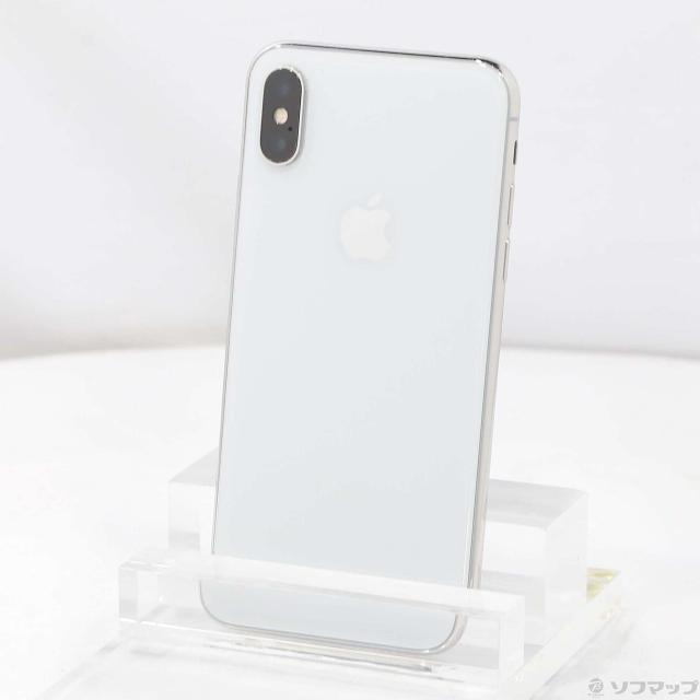 (中古)Apple iPhoneX 64GB シルバー MQAY2J/A SIMフリー(247-ud)
