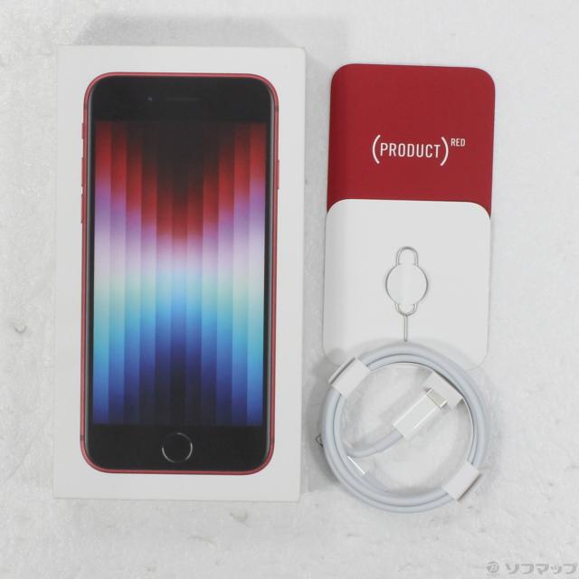 (中古)Apple iPhone SE 第3世代 64GB プロダクトレッド MMYE3J/A SIMフリー(352-ud) 携帯電話本体