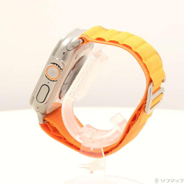 (中古)Apple Apple Watch Ultra GPS + Cellular 49mm チタニウムケース オレンジアルパインループ(344-ud)_1