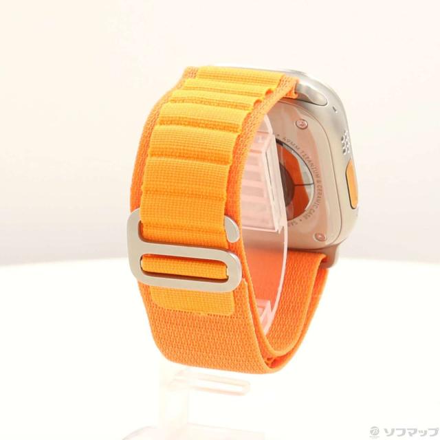 (中古)Apple Apple Watch Ultra GPS + Cellular 49mm チタニウムケース オレンジアルパインループ(344-ud)_2