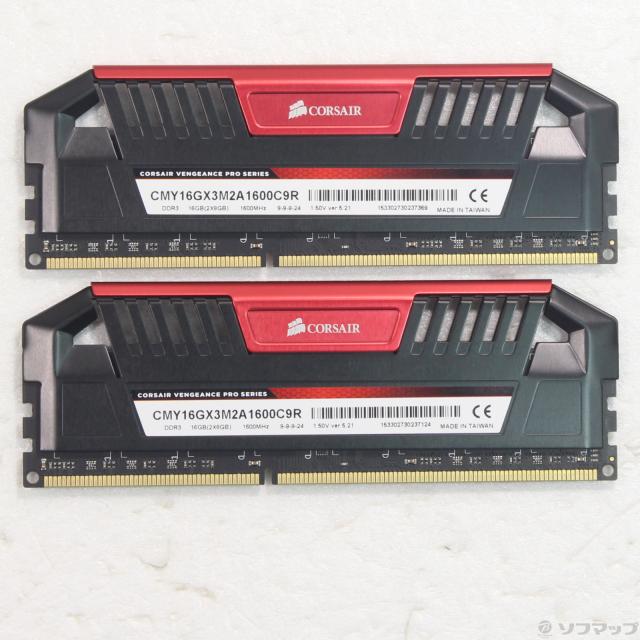 (中古)CORSAIR CMY16GX3M2A1600C9R 16GB 8GB×2枚組(305-ud)