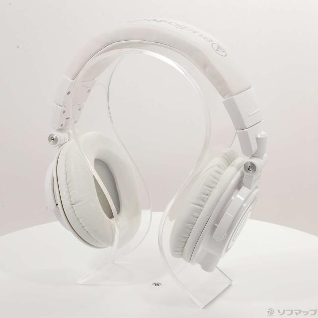 中古品〕 ATH-M50xWH ホワイト【348】 ヘッドフォン白