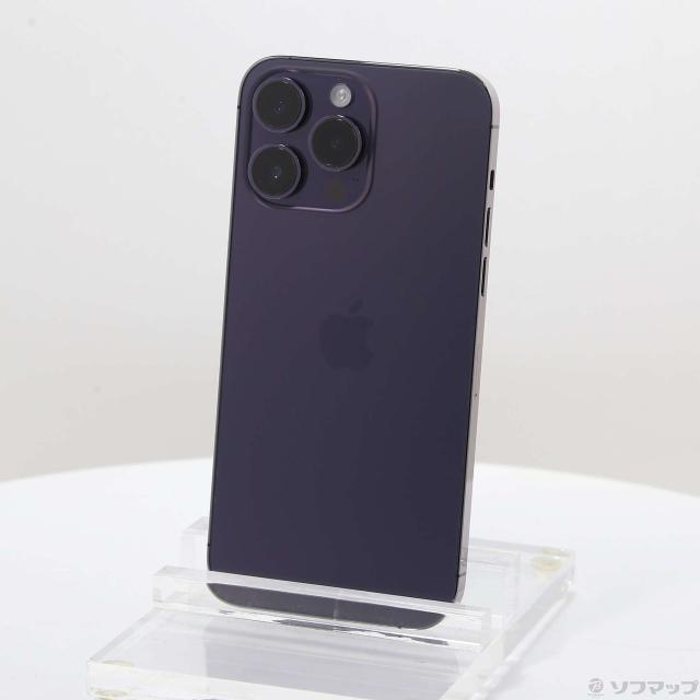 (中古)Apple iPhone14 Pro Max 256GB ディープパープル MQ9E3J/A SIMフリー(344-ud)
