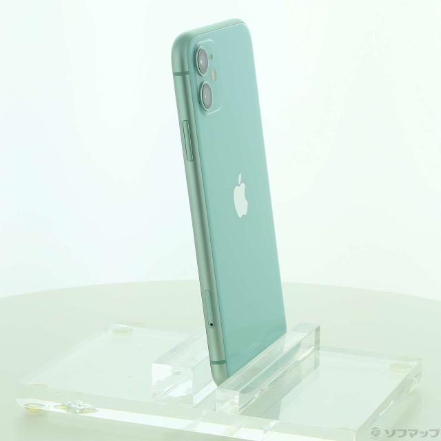 中古)Apple iPhone11 128GB グリーン MWM62J/A SIMフリー(377-ud)