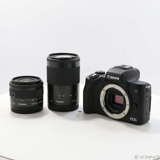 中古)Canon EOS Kiss M ダブルズームキット ブラック(258-ud)