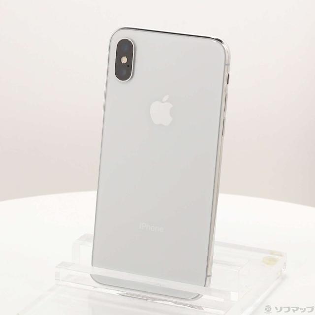 中古)Apple iPhoneX 256GB シルバー NQC22J/A SIMフリー(348-ud
