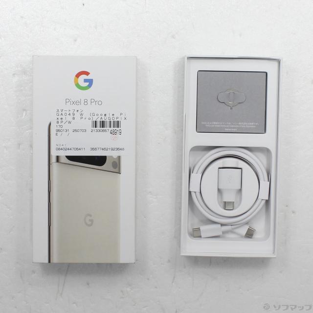 中古)GOOGLE Google Pixel 8 Pro 256GB ポーセリン GE9DP au SIM