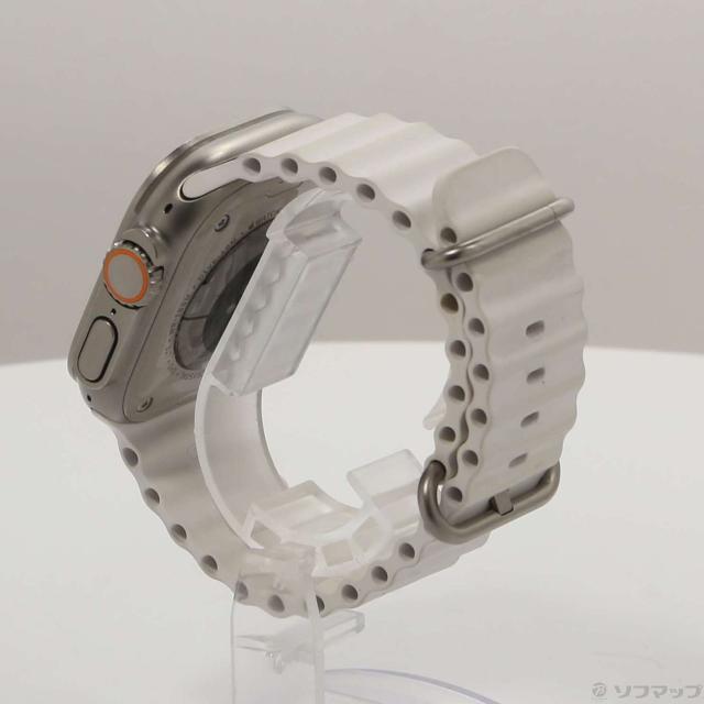 (中古)Apple Apple Watch Ultra GPS + Cellular 49mm チタニウムケース ホワイトオーシャンバンド(377-ud)_1