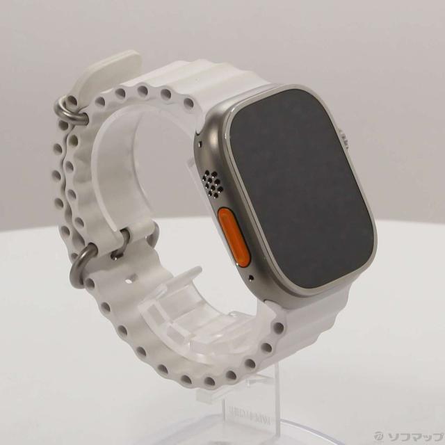 (中古)Apple Apple Watch Ultra GPS + Cellular 49mm チタニウムケース ホワイトオーシャンバンド(377-ud)_3