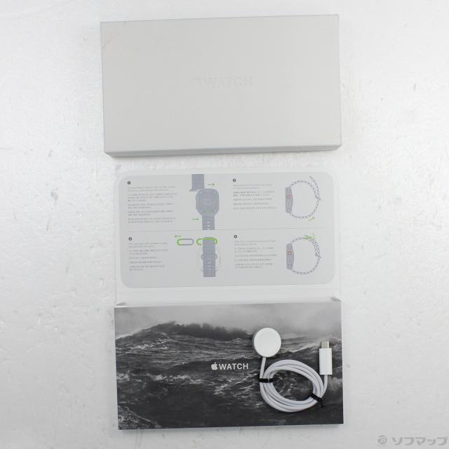 (中古)Apple Apple Watch Ultra GPS + Cellular 49mm チタニウムケース ホワイトオーシャンバンド(377-ud)_4