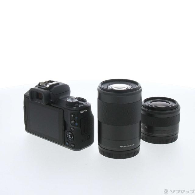 中古)Canon EOS Kiss M ダブルズームキット ブラック(348-ud)