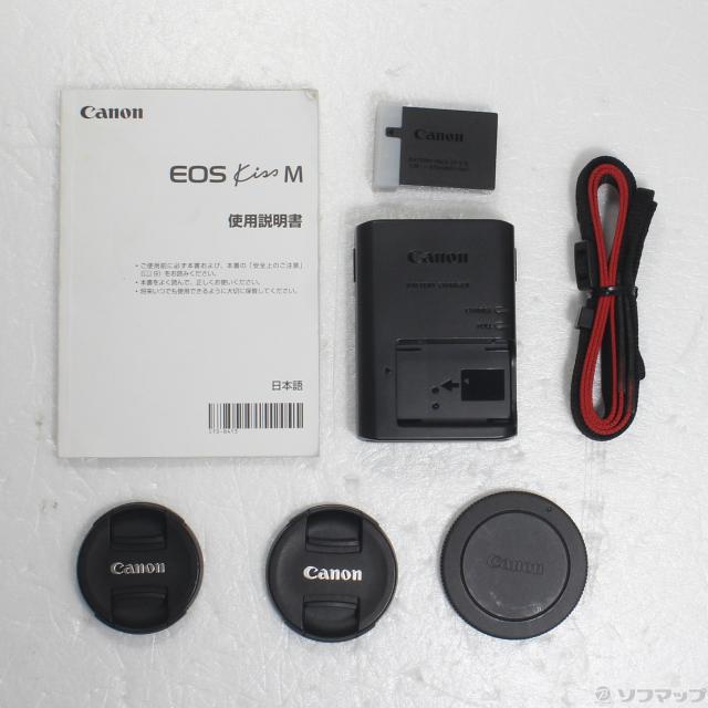 中古)Canon EOS Kiss M ダブルズームキット ブラック(348-ud)