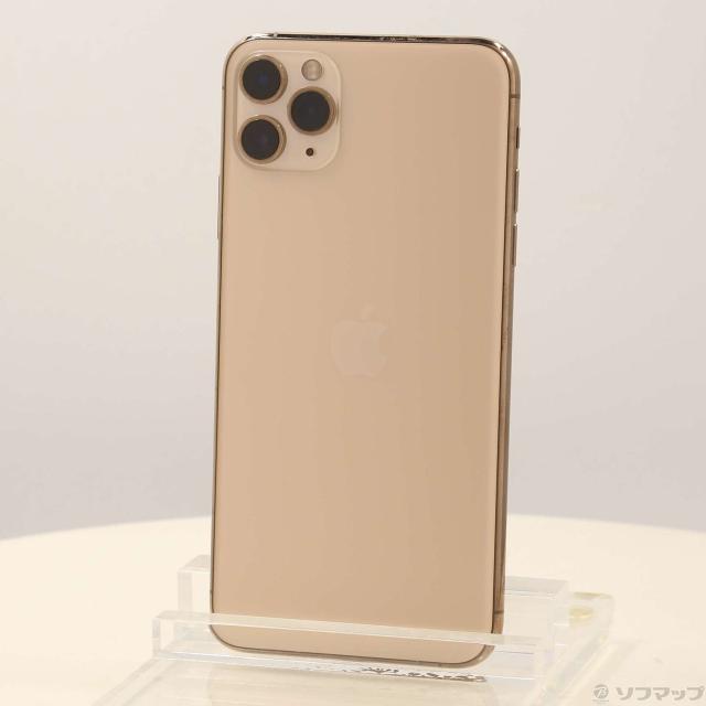 (中古)Apple iPhone11 Pro Max 64GB ゴールド MWHG2J/A SIMフリー(269-ud)