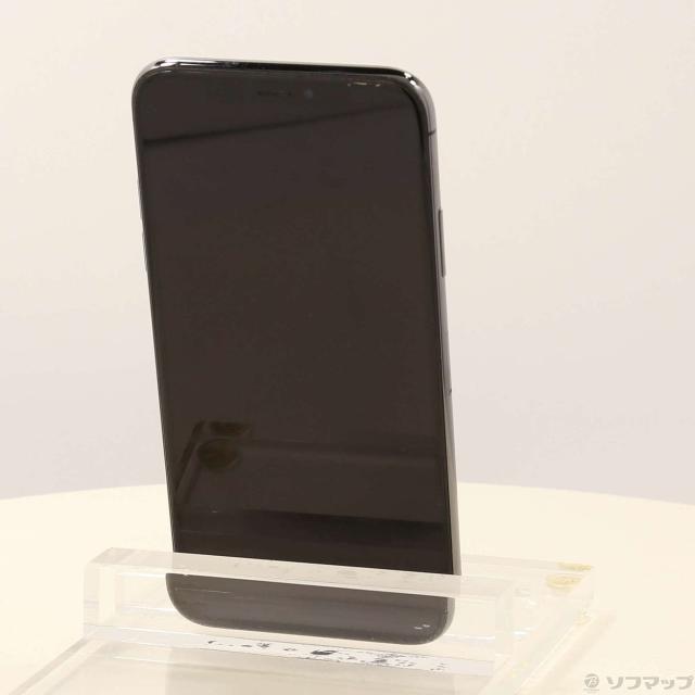 (中古)Apple iPhoneX 256GB 空白文字薄墨色 MQC12J/A SIM無償性(352-ud)
