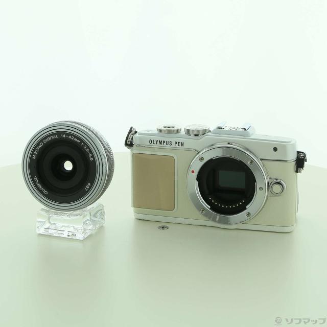 中古)OLYMPUS PEN Lite E-PL7 14-42mm EZレンズキット ホワイト