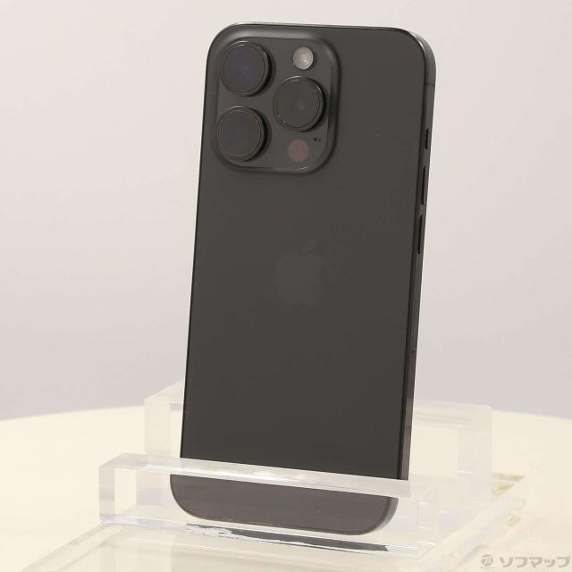 (中古)Apple iPhone15 Pro 256GB ブラックチタニウム MTUC3J/A SIMフリー(349-ud)
