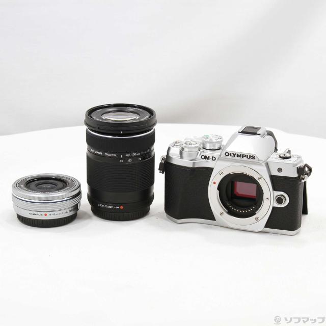 中古】OLYMPUS OM-D E-M10 ダブルズームキット シルバー ミラーレス