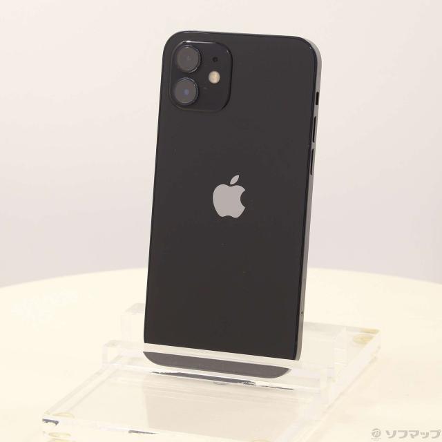 中古)Apple iPhone12 64GB ブラック MGHN3J/A SIMフリー(295-ud)