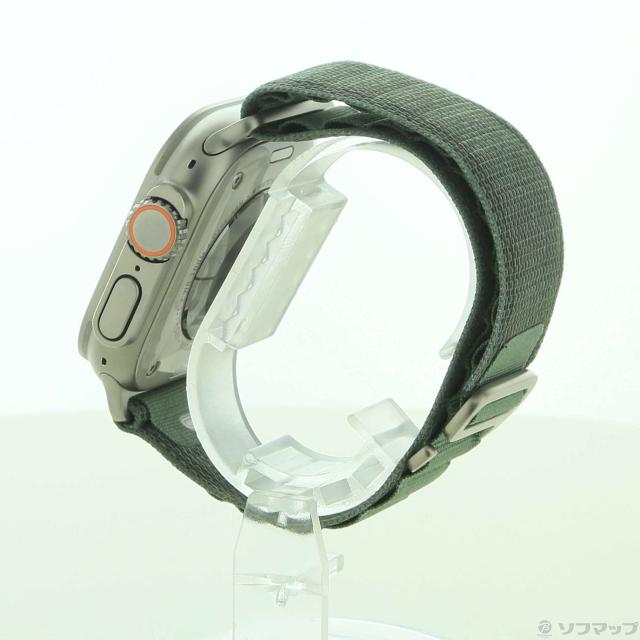 (中古)Apple Apple Watch Ultra GPS + Cellular 49mm チタニウムケース グリーンアルパインループ(344-ud)_1