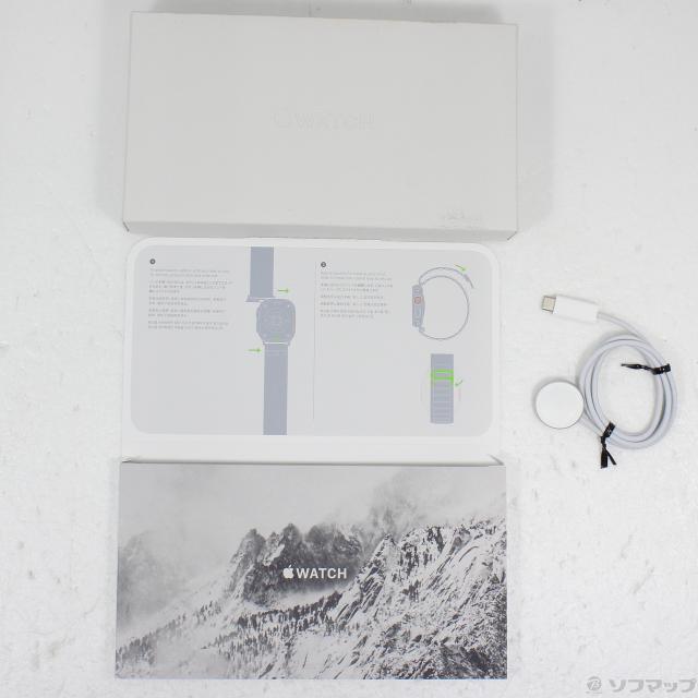(中古)Apple Apple Watch Ultra GPS + Cellular 49mm チタニウムケース グリーンアルパインループ(344-ud)_4