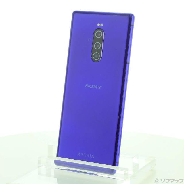 中古)SONY Xperia 1 64GB パープル SOV40 auロック解除SIMフリー