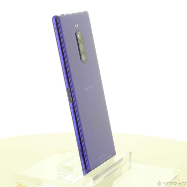 中古)SONY Xperia 1 64GB パープル SOV40 auロック解除SIMフリー