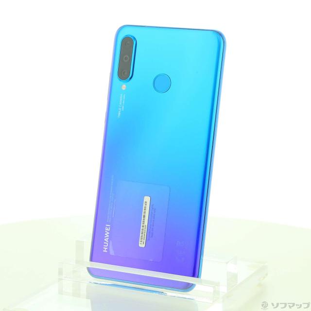 HUAWEI P30 lite MAR-LX2J ピーコックブルー SIMフリー 中古)HUAWEI P30 lite Premium 128GB ピーコックブルー HWV33 au