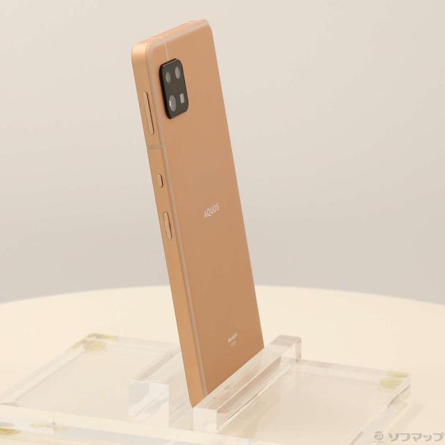 新品同様 SIMフリー AQUOS sense6 6GB 128GB SH-M19 ライトカッパー