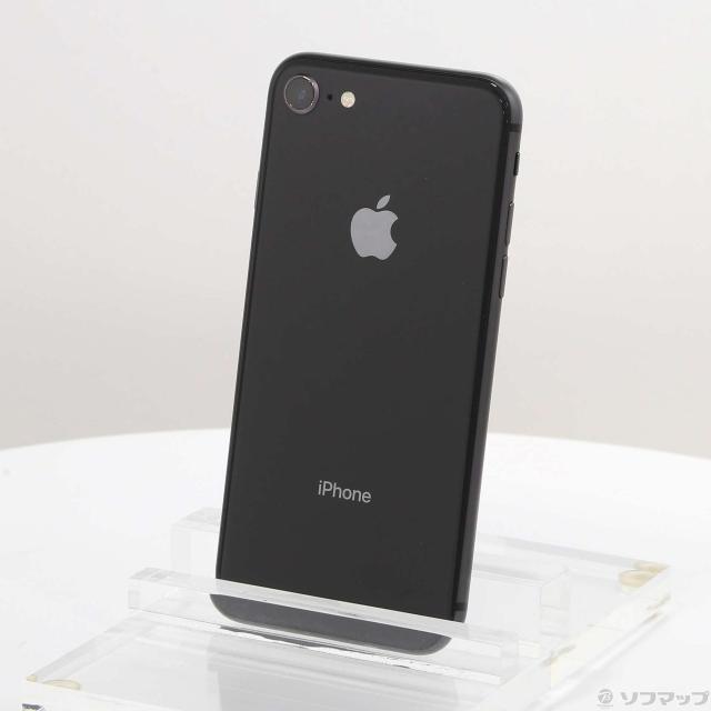 (中古)Apple iPhone8 64GB スペースグレイ MQ782J/A SIMフリー(258-ud)