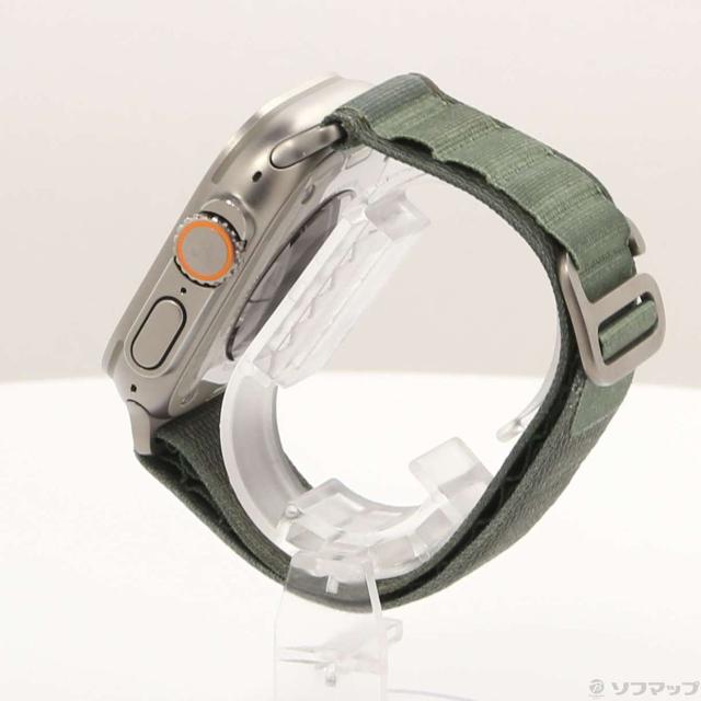 (中古)Apple Apple Watch Ultra GPS + Cellular 49mm チタニウムケース グリーンアルパインループ(344-ud)_1