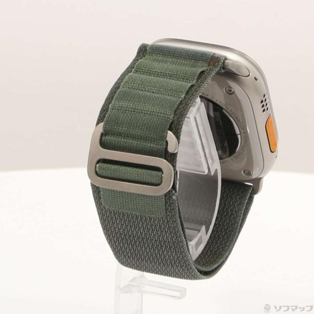 (中古)Apple Apple Watch Ultra GPS + Cellular 49mm チタニウムケース グリーンアルパインループ(344-ud)_2