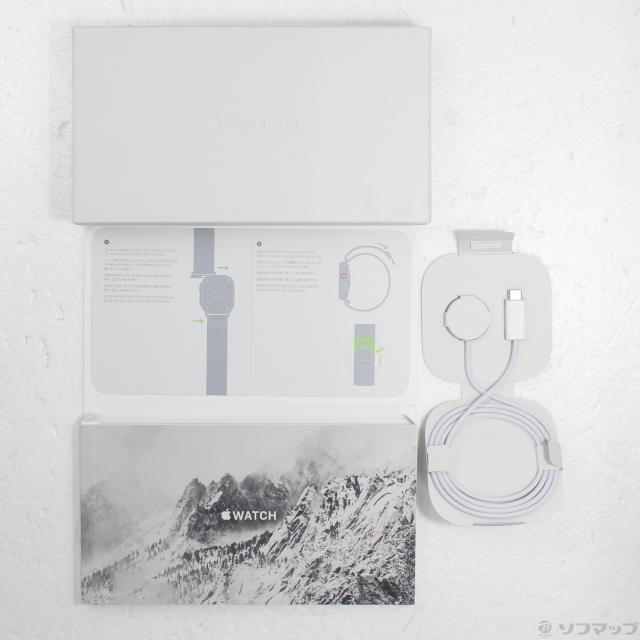 (中古)Apple Apple Watch Ultra GPS + Cellular 49mm チタニウムケース グリーンアルパインループ(344-ud)_4