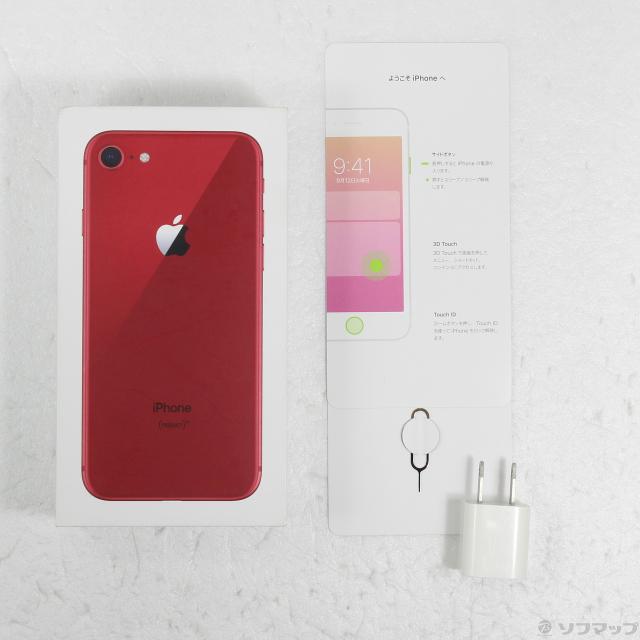 中古)Apple iPhone8 64GB プロダクトレッド MRRY2J/A SIMフリー