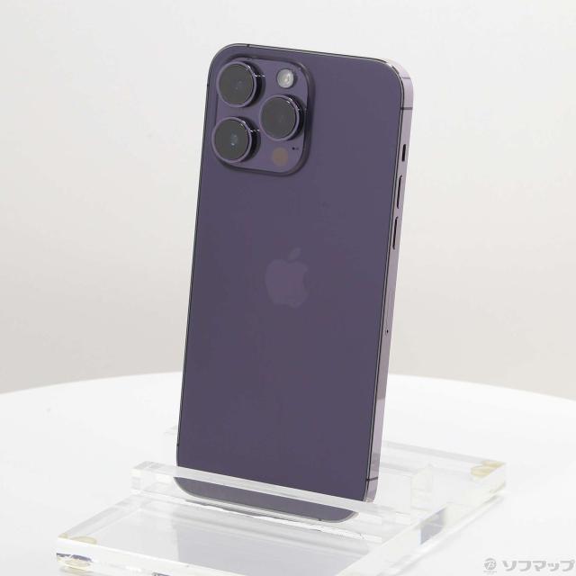 (中古)Apple iPhone14 Pro Max 512GB ディープパープル MQ9J3J/A SIMフリー(348-ud)