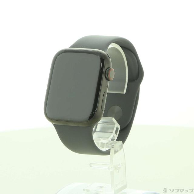 (中古)Apple Apple Watch Series 7 GPS + Cellular 45mm スペースブラックチタニウムケース ダークグレイスポーツバンド(262-ud) 26,441円