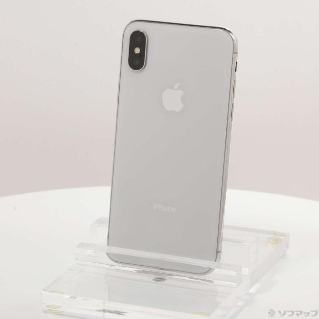 【美品】iPhoneX シルバー 256GB SIMロックなし 中古)Apple iPhoneX 256GB シルバー NQC22J/A SIMフリー(262-ud)