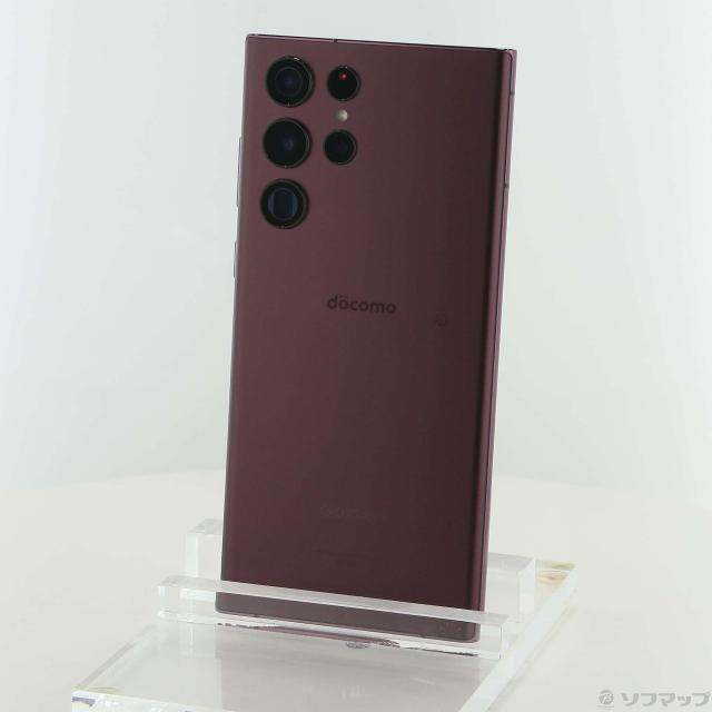 (中古)SAMSUNG Galaxy S22 Ultra 256GB バーガンディ SC-52C docomo SIMフリー(196-ud)
