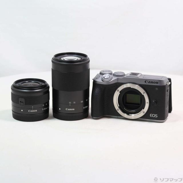 中古)Canon EOS M6 Mark II ダブルズームキット シルバー(344-ud) 中古)Canon EOS M6 Mark II ダブルズームキット シルバー(344-ud)