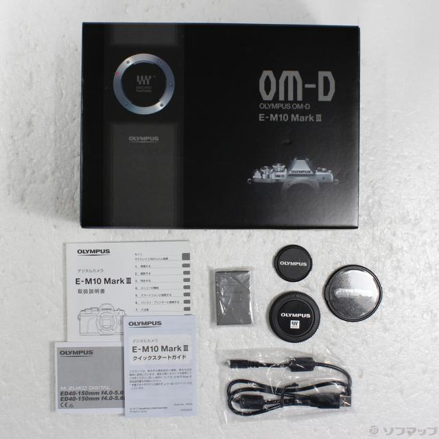 中古)OLYMPUS OM-D E-M10 MarkIII EZ ダブルズームキット シルバー(348