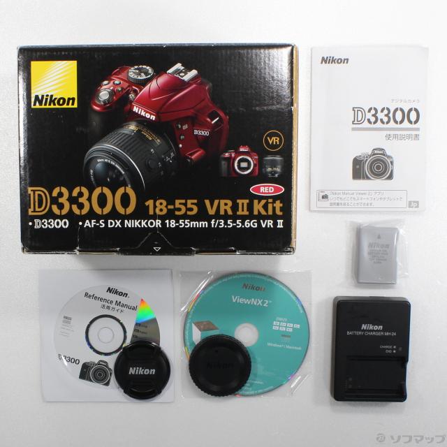 中古)Nikon NIKON D3300 18-55 VR II レンズキット レッド (2416 中古)Nikon NIKON D3300 18-55 VR II レンズキット レッド (2416